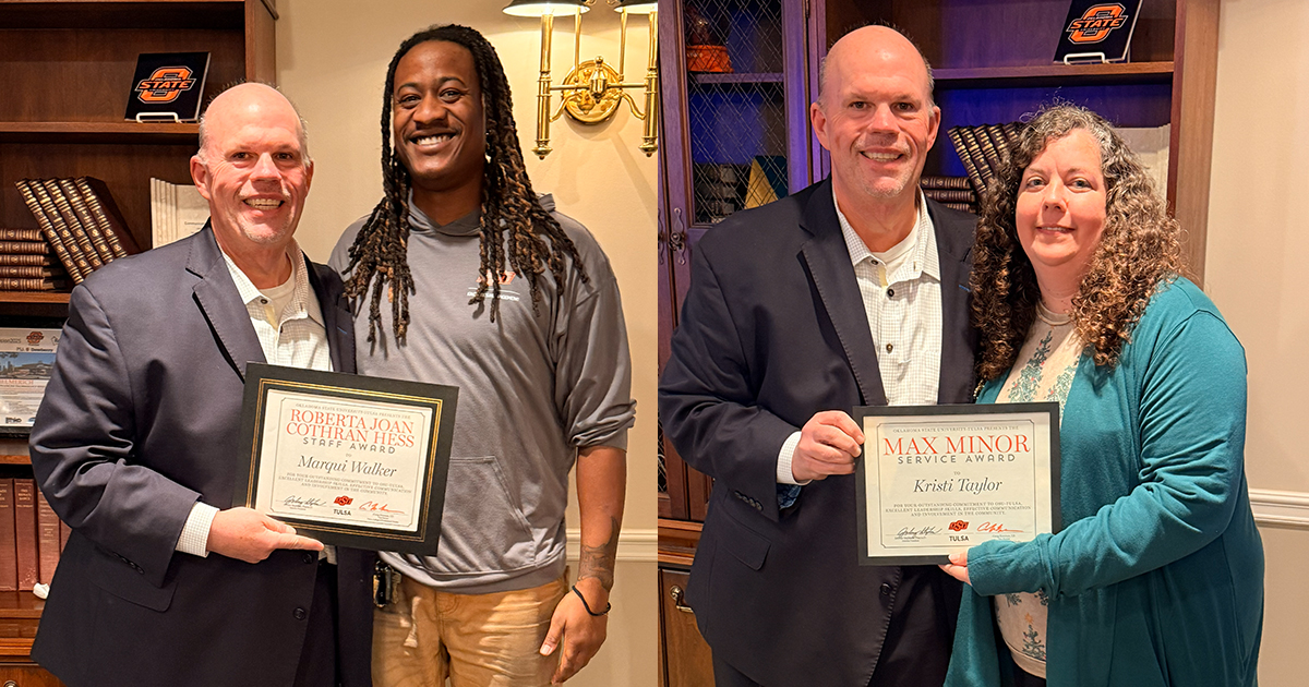 Left: Johnny Stephens and Marqui Walker. Right: Johnny Stephens and Kristi Taylor